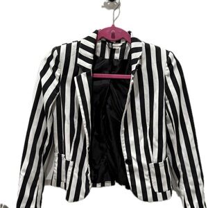 H&M Monochrome Striped Blazer